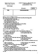 Đề kiểm tra học kỳ II môn Sinh học Lớp 8 - Mã đề 562 - Năm học 2016-2017 - Trường THCS Tân Quang